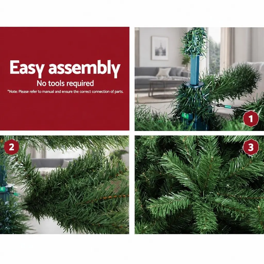 Artificial Christmas Tree 2.1m Green Fir for Home Decoration