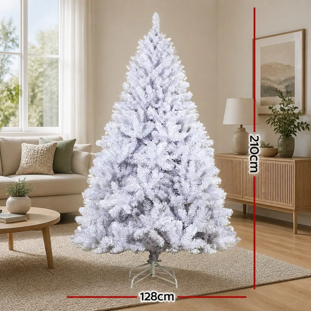 Artificial Christmas Tree 2.1m White Fir Style Home Holiday Decor