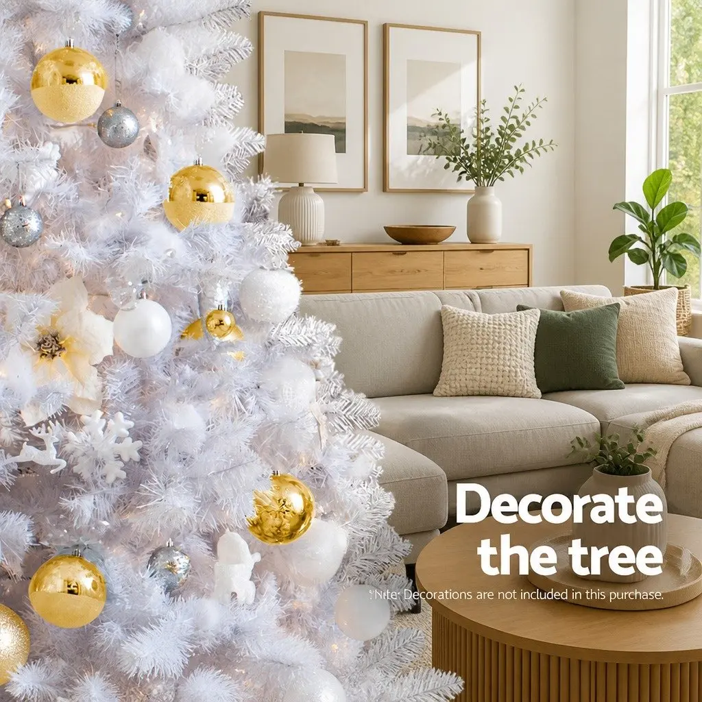 Artificial Christmas Tree 2.1m White Fir Style Home Holiday Decor