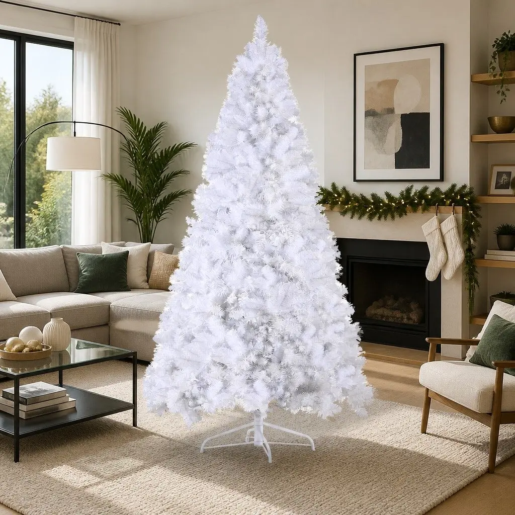 White Christmas Tree 2.1m 500 LED Lights 1260 Tips Xmas Home Holiday Decor