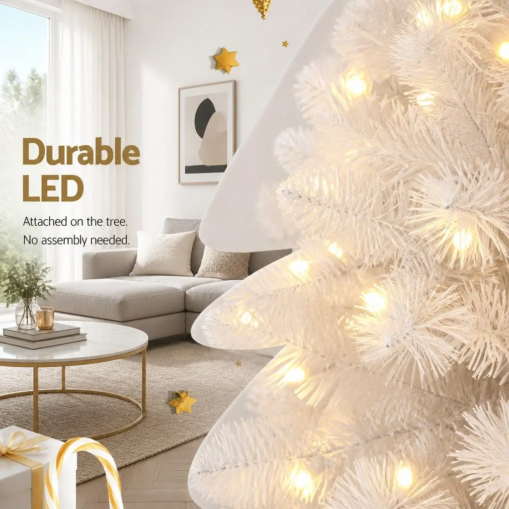 White Christmas Tree 2.1m 500 LED Lights 1260 Tips Xmas Home Holiday Decor