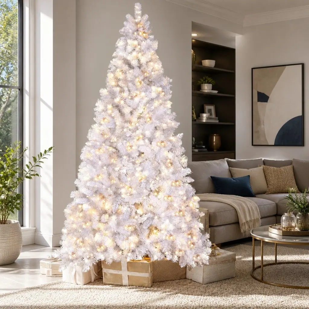 White Christmas Tree 2.1m 500 LED Lights 1260 Tips Xmas Home Holiday Decor