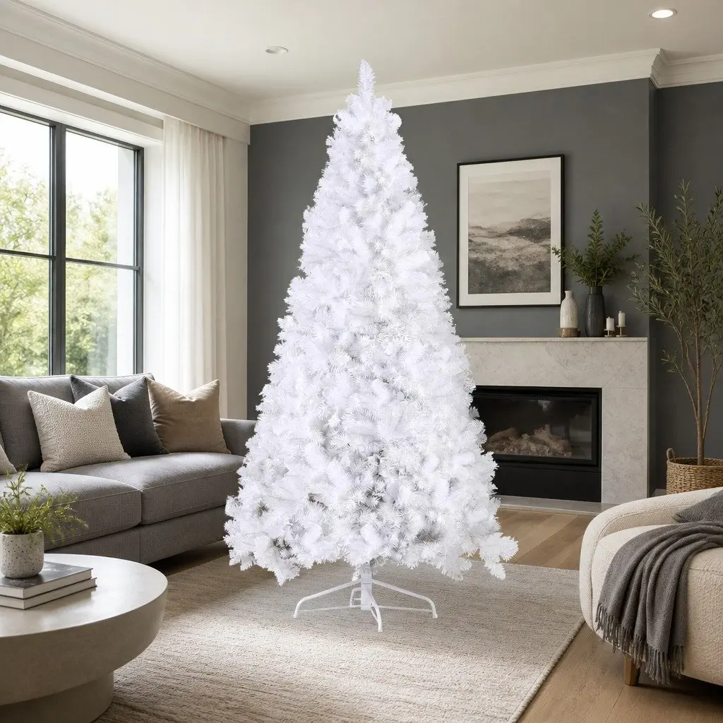 Christmas Tree 2.1m RGB LED White Xmas Tree Remote Control Party Decoration