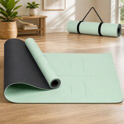 Specifications of 6mm Thick Yoga Mat with Alignment Lines