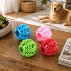 Pet Treat Ball: Interactive, Durable, Green, 1x Ball