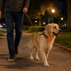 3XL Heavy Duty Orange Dog Collar with Safety Features