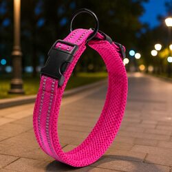 Specifications of Heavy Duty XS Pink Dog Collar with Reflectors