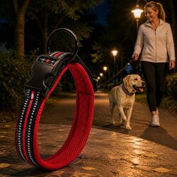 Specifications of Heavy Duty Red Dog Collar with Safety Lock 3XL