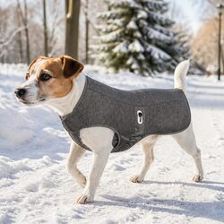 Dog Winter Coat Charcoal Size L Pet Jacket Cold Weather Protection