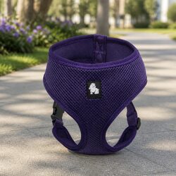 Dog Harness XS Purple Lightweight Breathable Mesh Adjustable Chest Belt Steel D