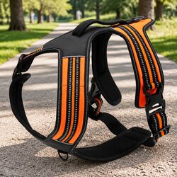 Sports Dog Harness No Pull Reflective Medium Large XL Dogs Chest Back Attachment