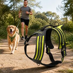 Sports Dog Harness with Reflective Features - Medium to XL