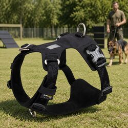 Lightweight Dog Harness M Black - Durable Materials
