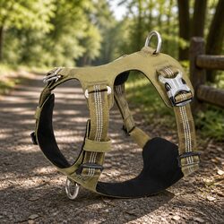 Lightweight Reflective No Pull Dog Harness Army Green 2XS Pet Supplies