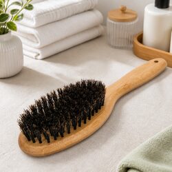 Bamboo Pet Grooming Brush Heat Resistant Bristles Fur Removal Shedding Care
