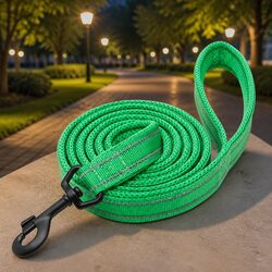 Reflective Dog Leash 2m Nylon Pet Lead with Swivel Hook Large Dogs Walking
