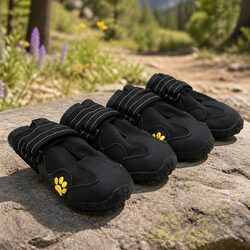 Durable Dog Booties with TPR Soles and Reflectors, Size 3