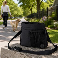 Dog Treat Pouch: Dual Compartments with Belt Attachment