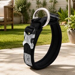 XS Black Reflective Dog Collar - Specifications Inside