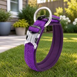 3XL Active Dog Collar - Purple with Reflective Features