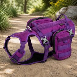 Specifications of XL Tactical Dog Harness Backpack - Purple