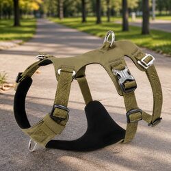 Dog Harness Escape Proof No Pull Adjustable Straps Reflective XS Green Pet