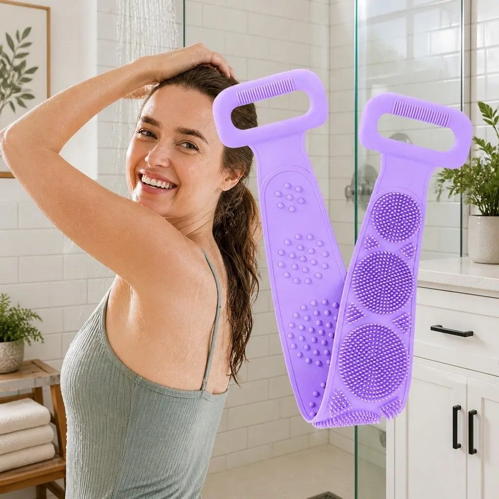 Silicone Back Scrub Strap for Bathing