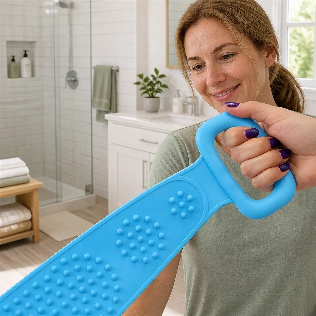 Silicone Back Scrub Strap for Bathing