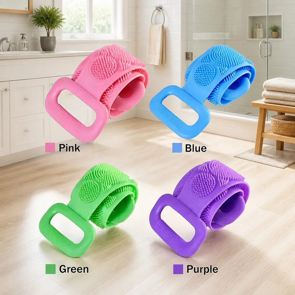 Silicone Back Scrub Strap for Bathing