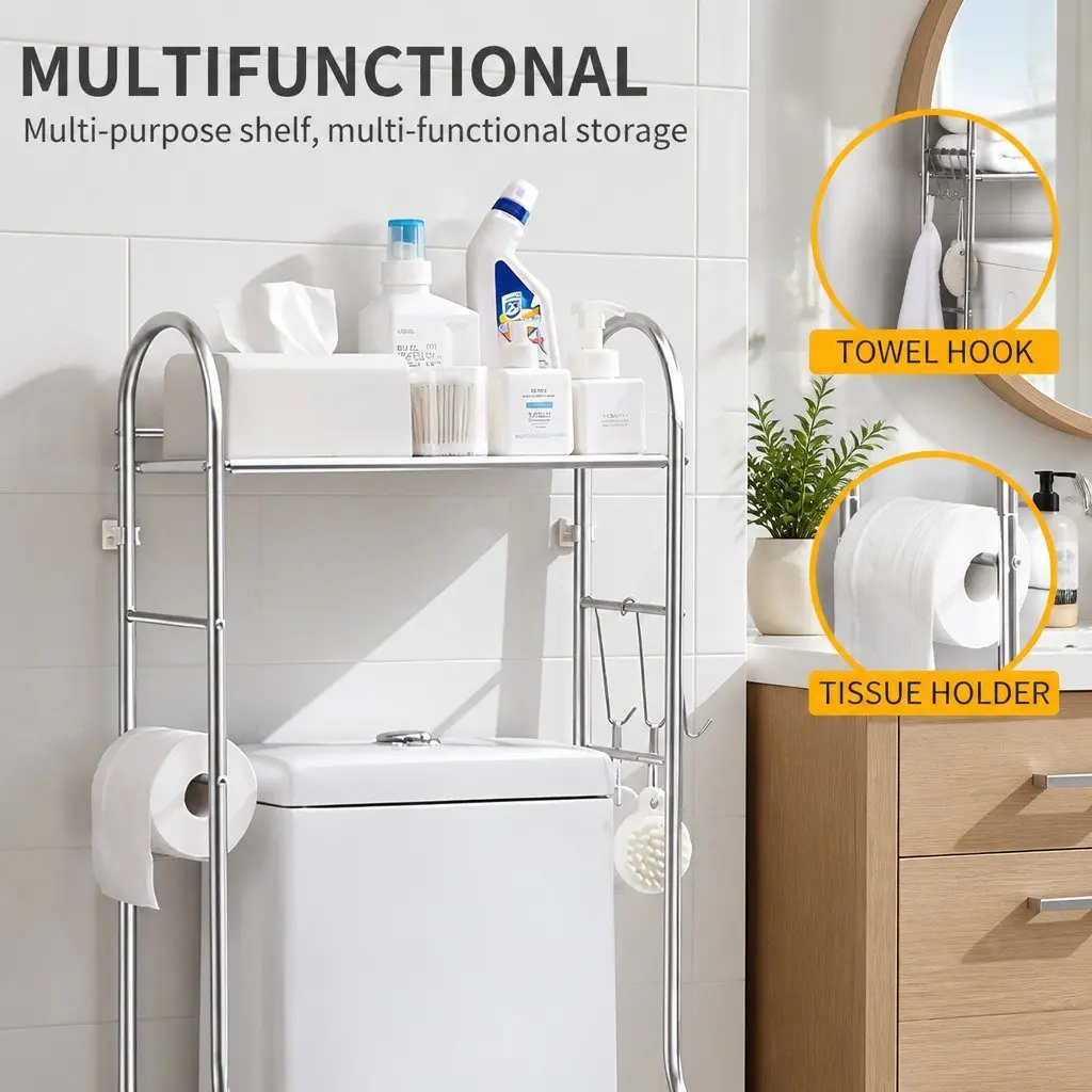 Storage Rack for Bathroom 110x48x25cm