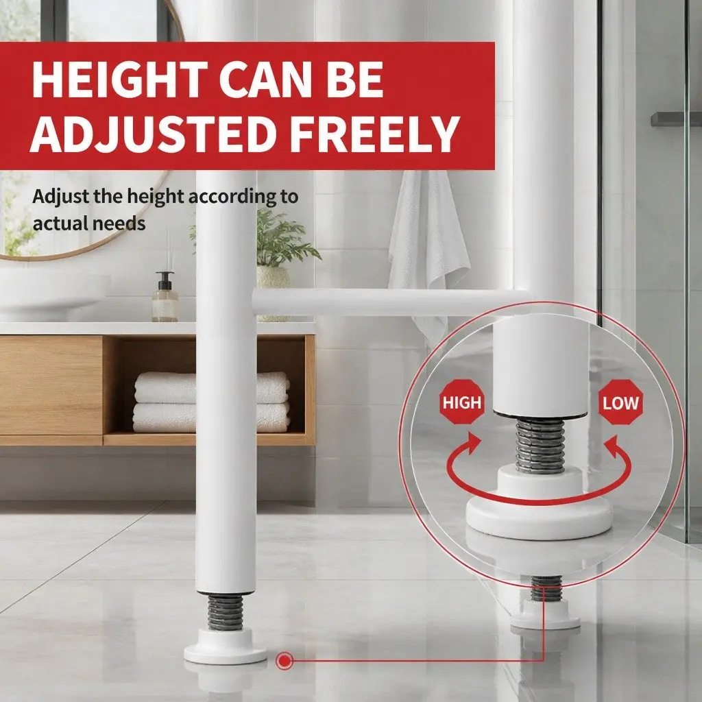 Bathroom Storage Rack Over Toilet 3 Layers 47x25x168cm