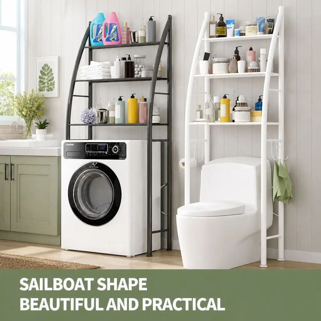 Black 3-Tier Washing Machine Rack