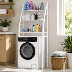 Over Toilet Storage Rack: 66x25x168cm Metal Organizer