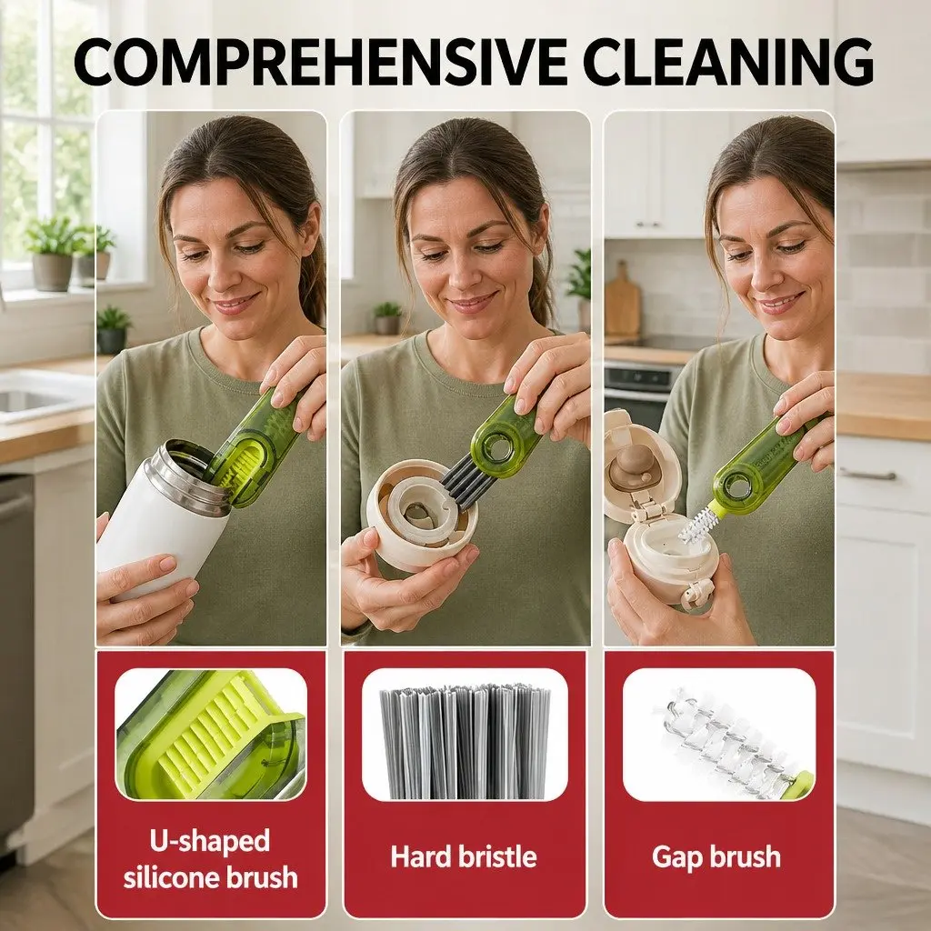 Three-Part Cleaning Brush Tool Set