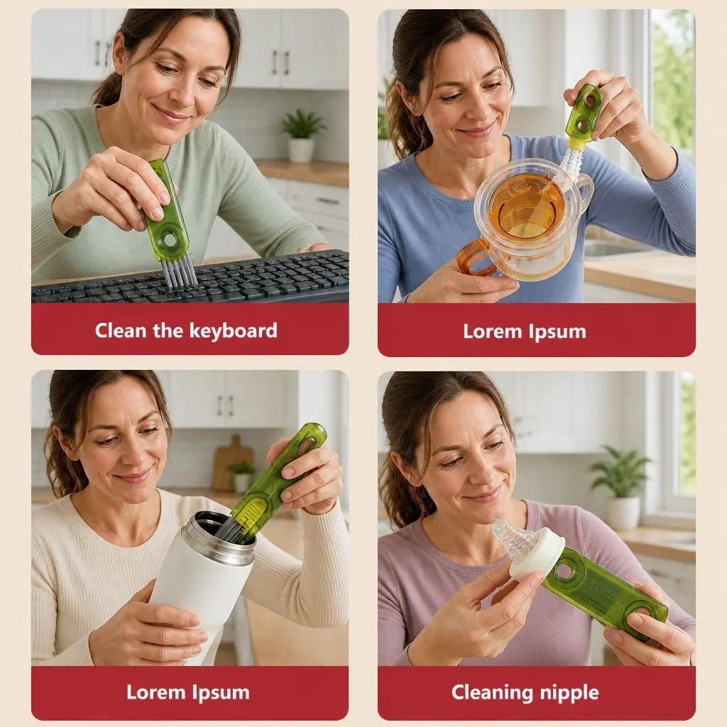 Three-Part Cleaning Brush Tool Set