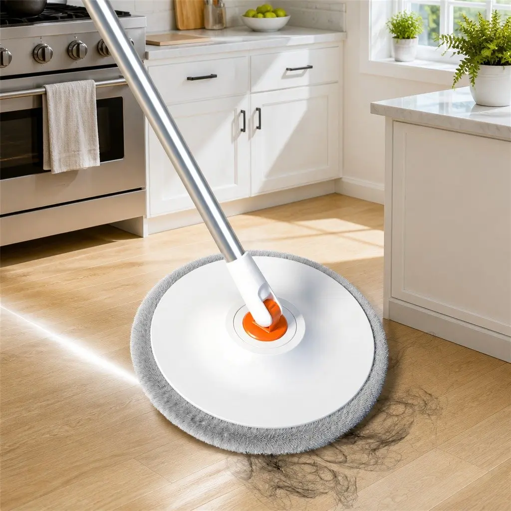 Rotary Flat Mop Cleaning System for Home Use 102x18x23cm