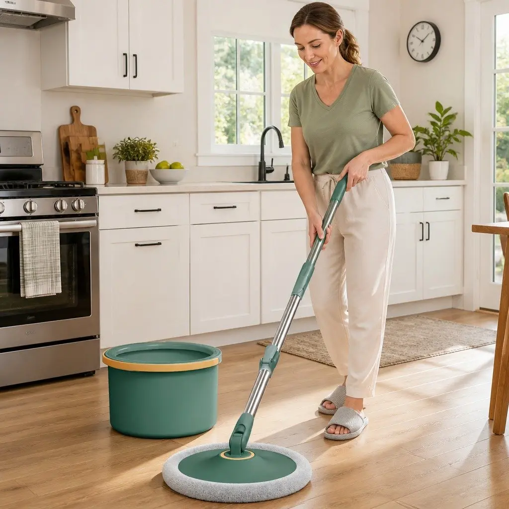 Green Rotary Flat Mop