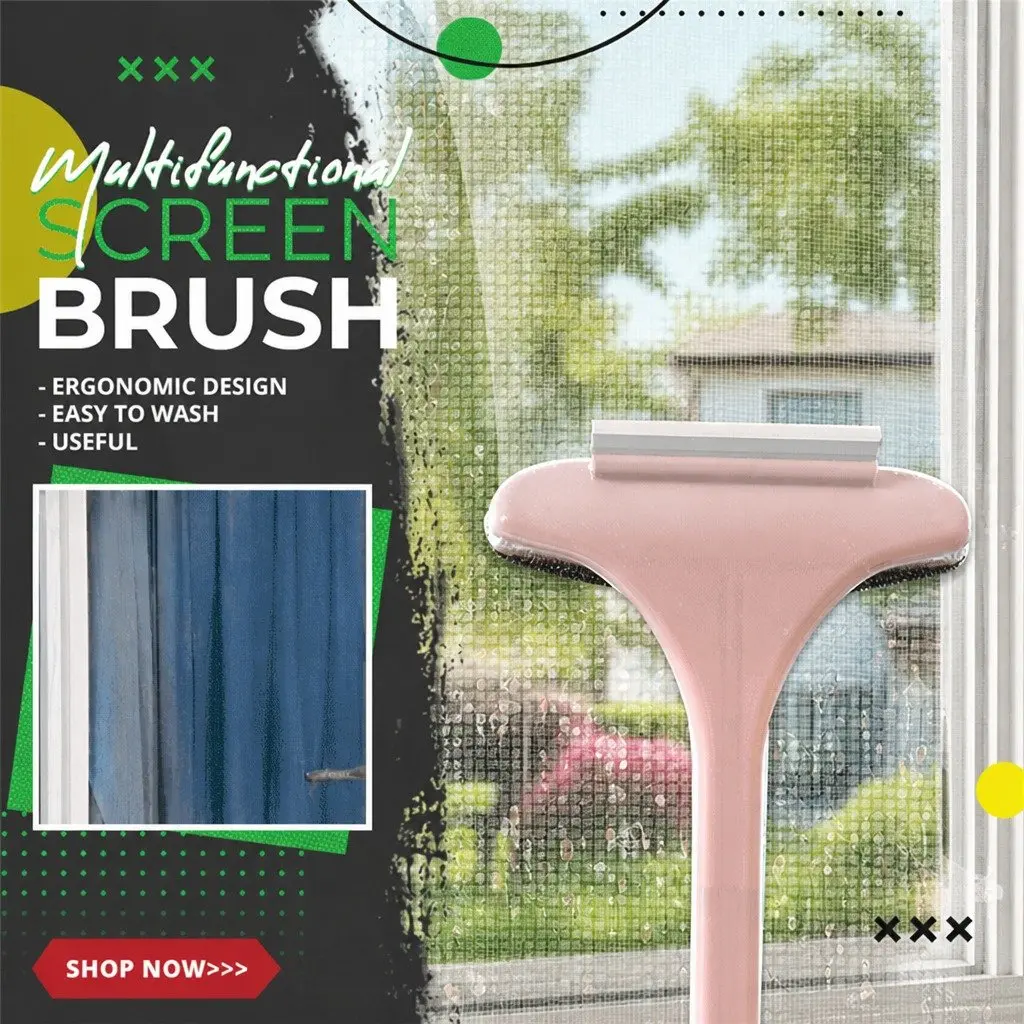 Double Sided Window Cleaning Brush Multifunctional Tool for Home Use