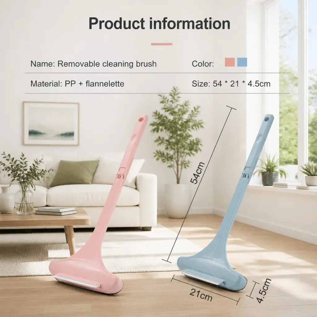 Double Sided Window Cleaner Brush for Home Use Pink