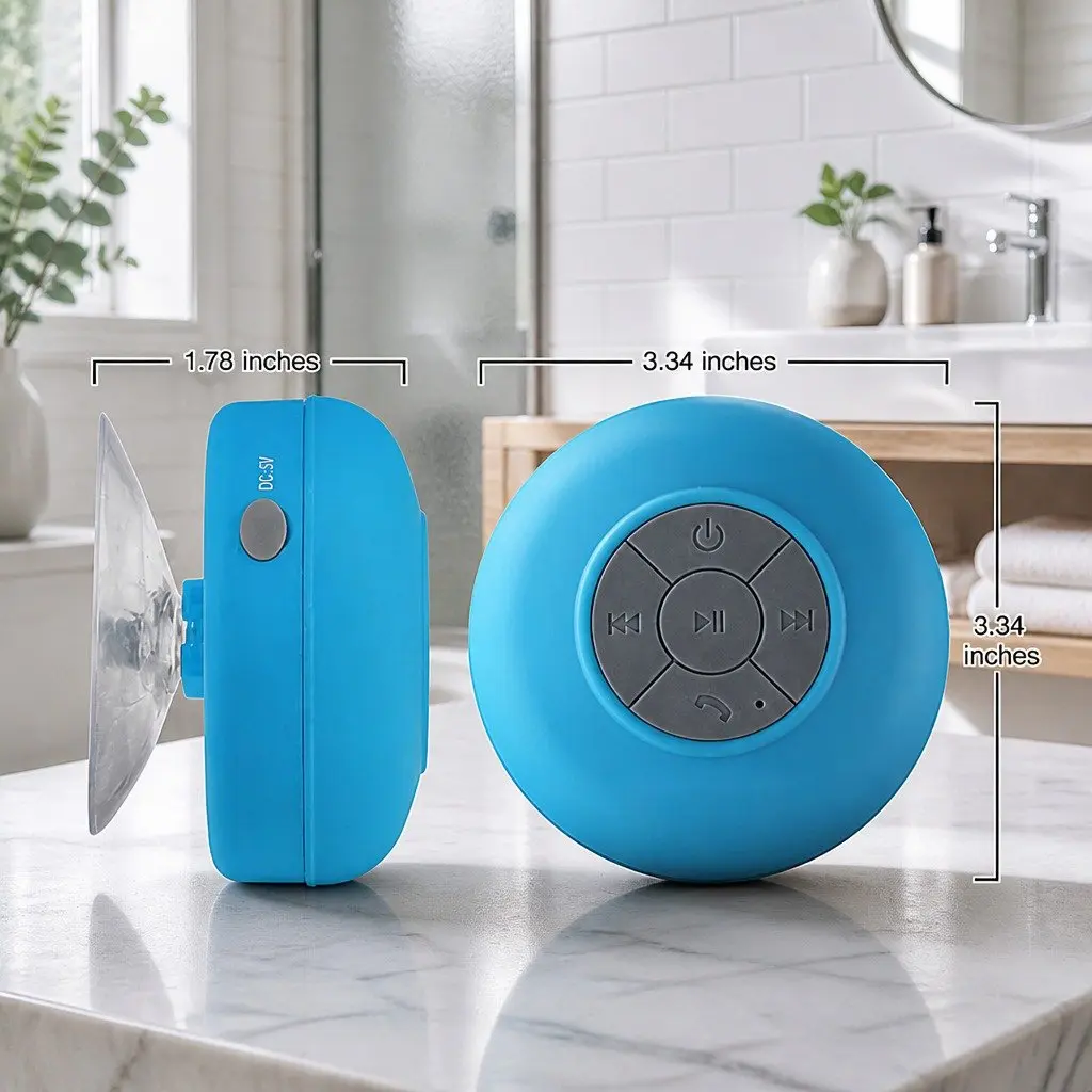 Green Suction Cup Bluetooth Speaker