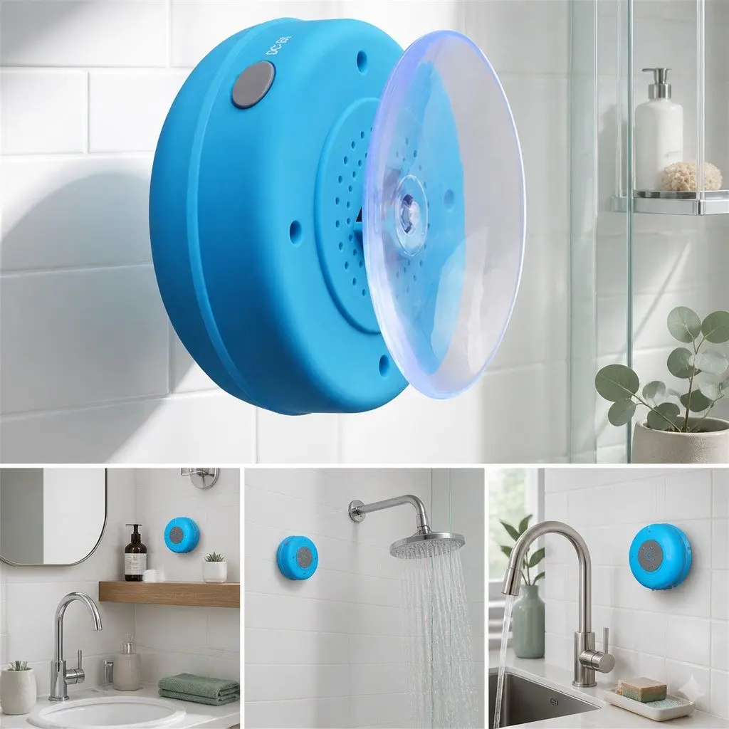 Green Suction Cup Bluetooth Speaker