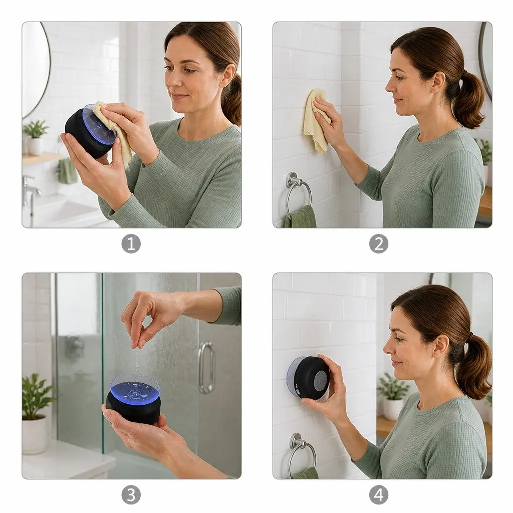 Green Suction Cup Bluetooth Speaker