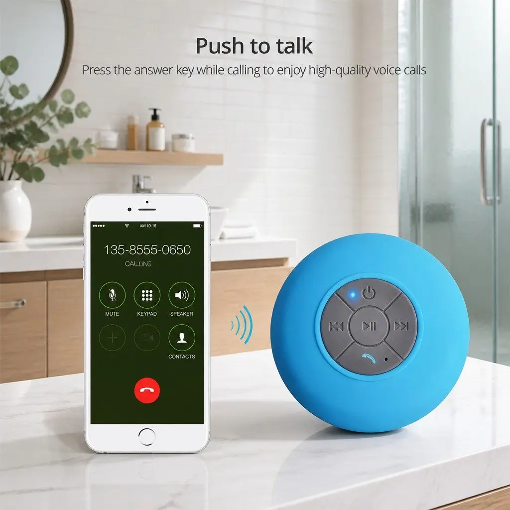 Green Suction Cup Bluetooth Speaker