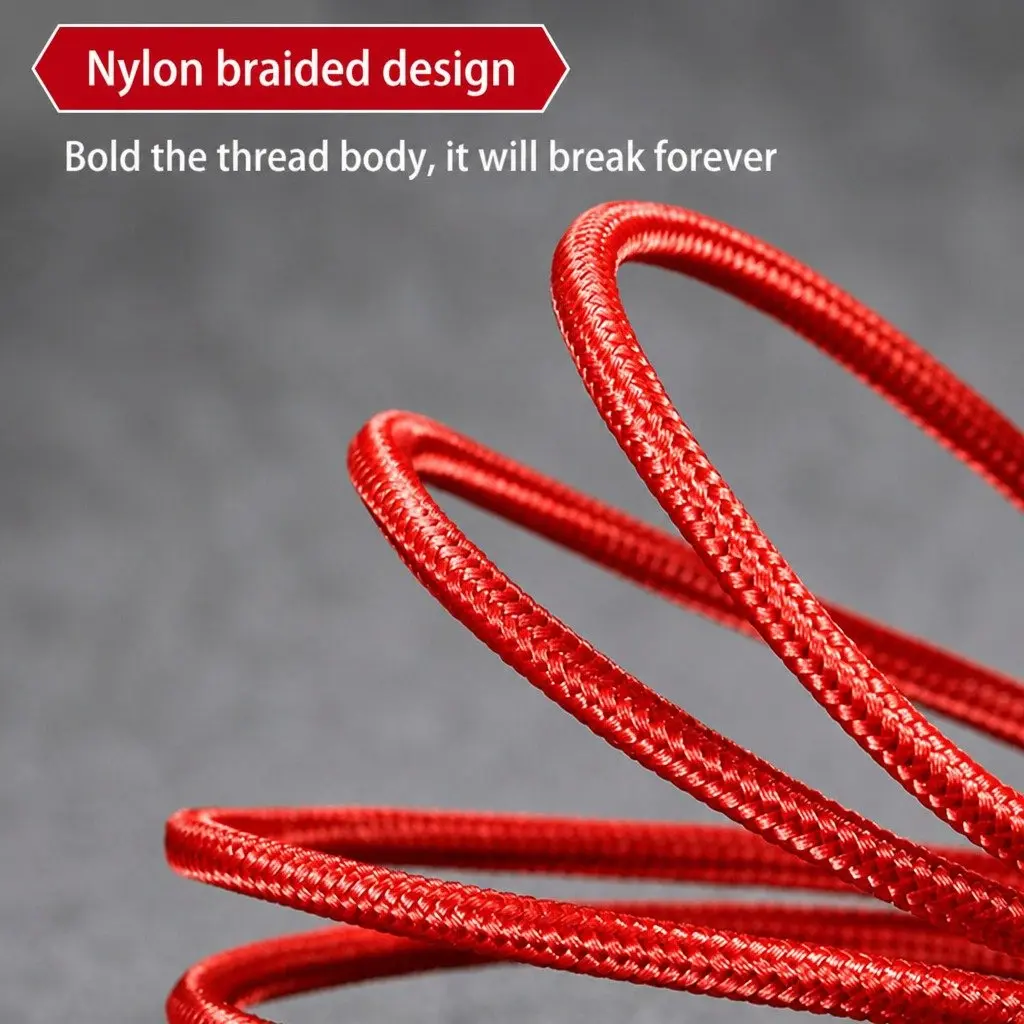 4-in-1 USB Charging Cable for Mobile Devices Nylon Woven Fast Charge 3.3mm