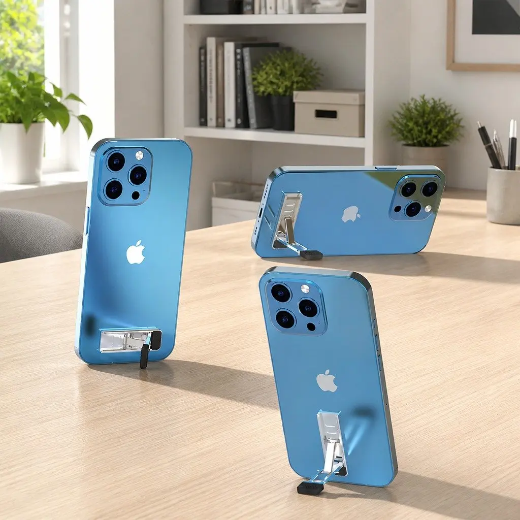 Metal Phone Holder for Desk Adjustable Portable Folding Lightweight 53mm X 14mm X 3.5mm