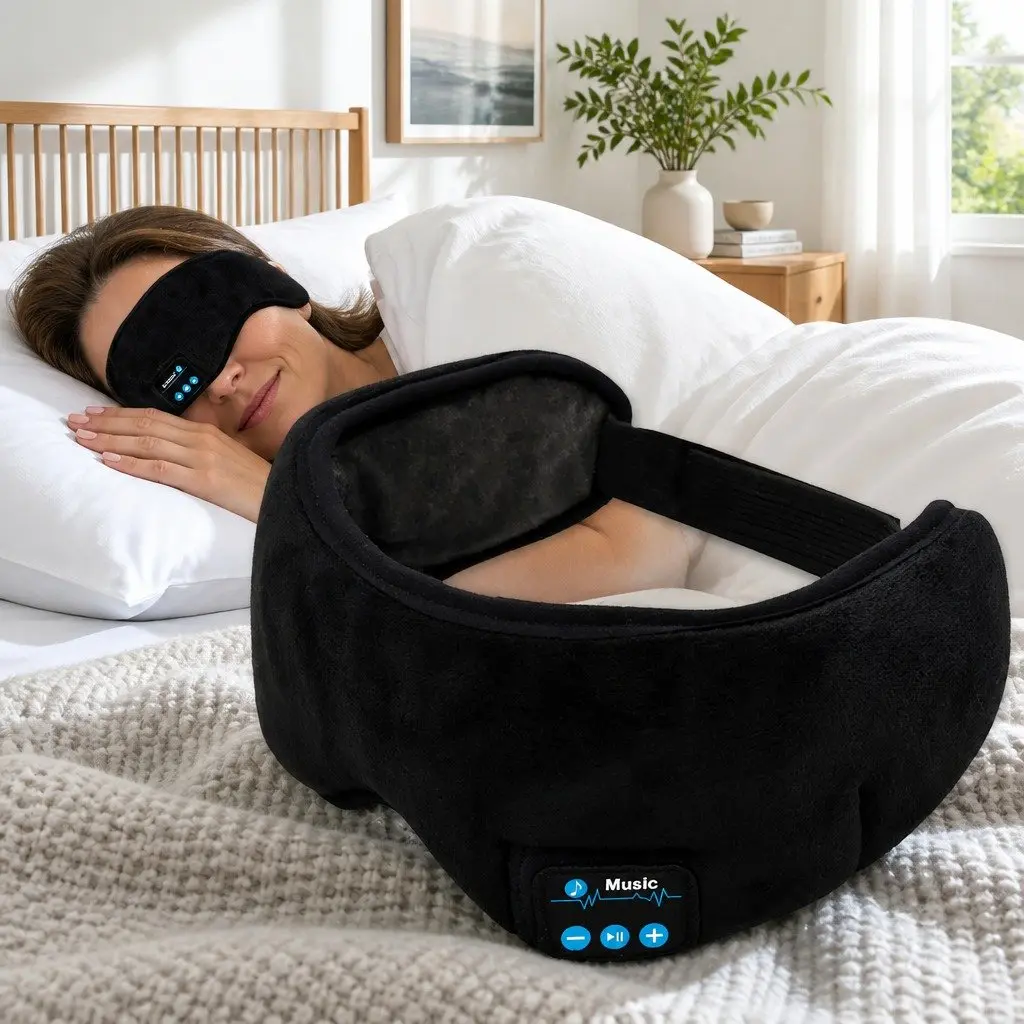 Wireless Bluetooth Stereo Sleep Eye Mask Headphones for Sleeping 13x16.5x6cm