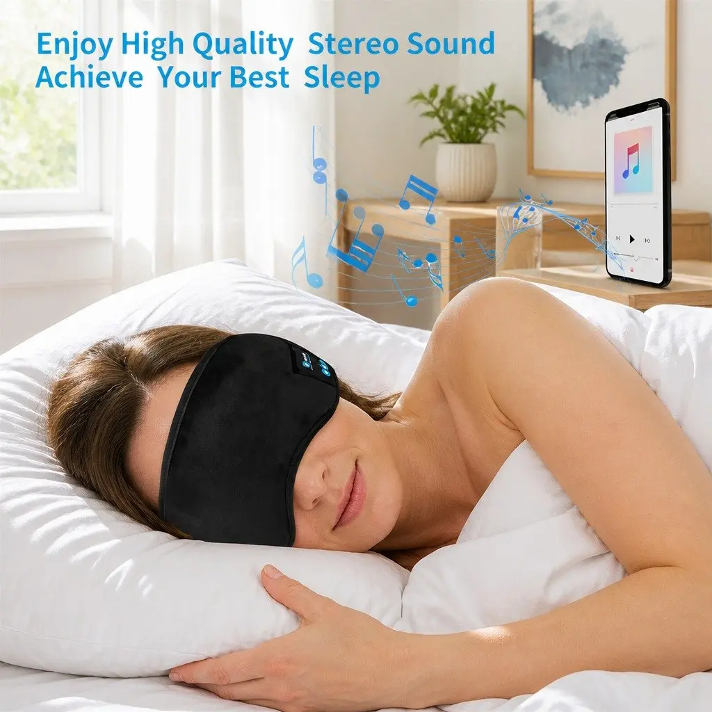 Wireless Bluetooth Stereo Sleep Eye Mask Headphones for Sleeping 13x16.5x6cm