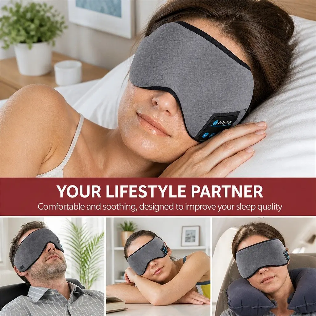 Wireless Bluetooth Stereo Sleep Eye Mask Headphones for Sleeping 13x16.5x6cm