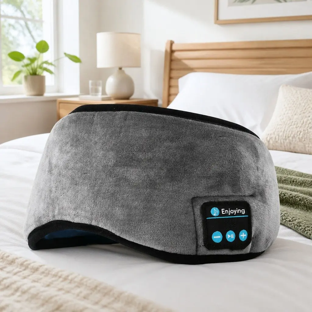 Bluetooth 5.0 Wireless Stereo Eye Mask Headphones Sleep Music Relaxation
