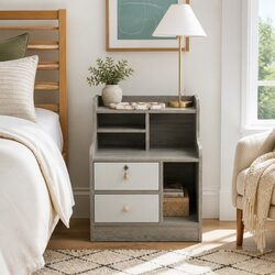Specifications of Nordic-Style Bedside Table with Drawer